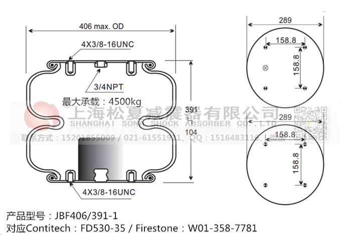 JBF406/391-2橡膠<a href='http://www.zj17tou.cn/' target='_blank'><u>空氣彈簧</u></a>
